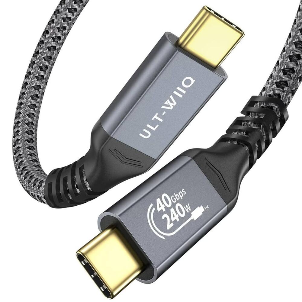 USB 4 Cable For Thunderbolt 4, 240W USB C To USB C Fast Charging, 8K/6K@60Hz Vid